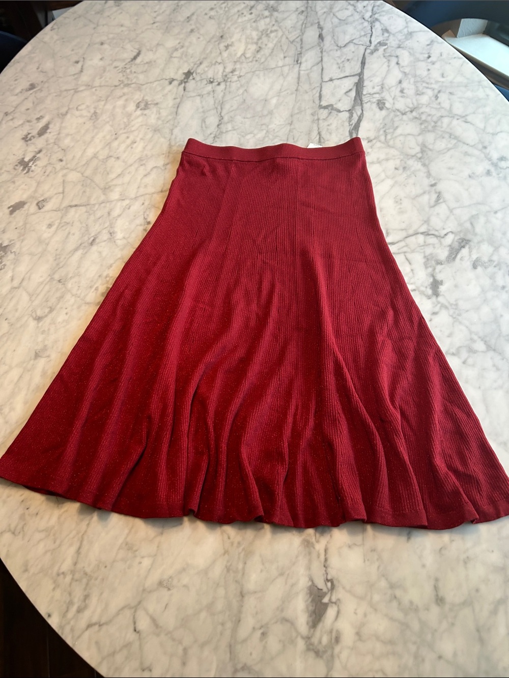 Brand New Pull On / Soft Stretch / Banana Republic Women's Red A-Line Knit Skirt